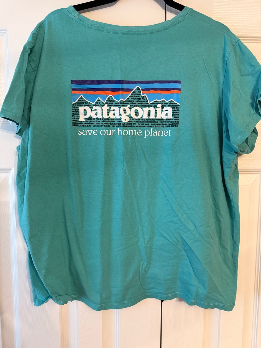 Patagonia Save Our Home Planet Woman’s T-shirt. Plus 2XL.